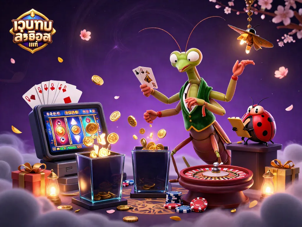 Experience high-stakes play with เว็บเกมสล็อตแท้ featuring vibrant casino elements and dynamic characters in action.