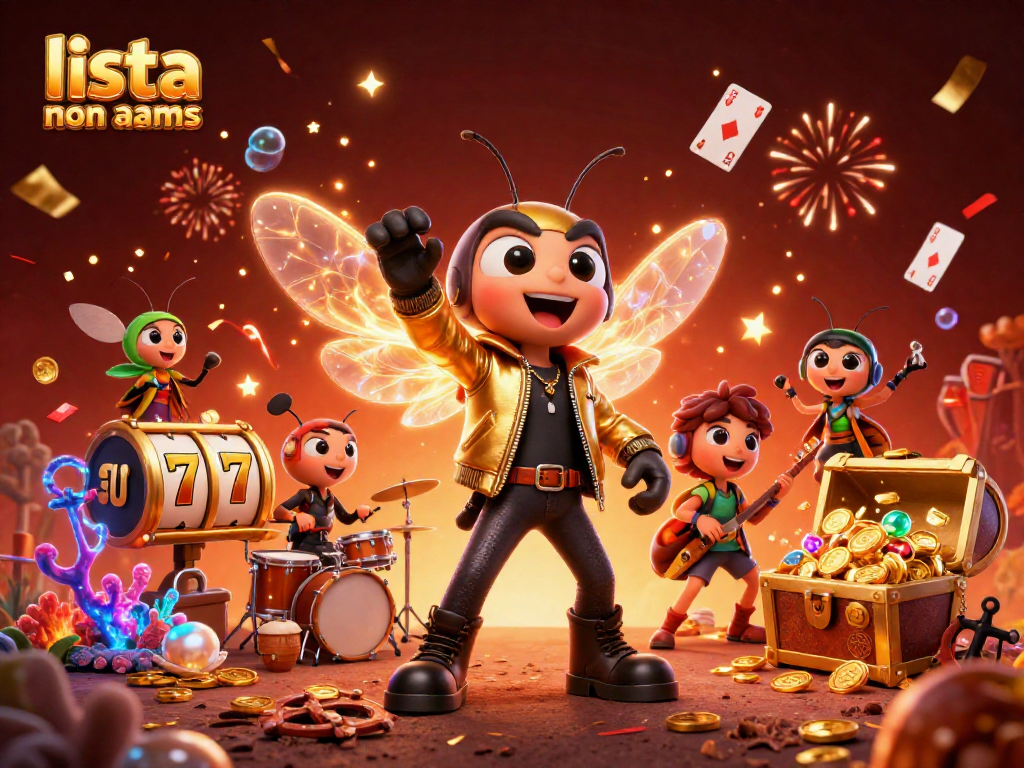 Giocatori esplorano la lista casino non aams tra simboli di slot e monete d'oro scintillanti.