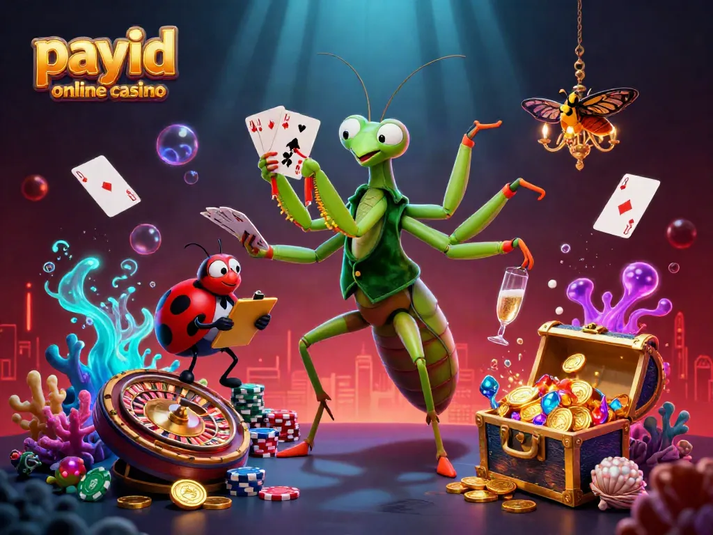 Experience seamless gaming with the vibrant payid online casino scene showcasing cartoon characters engaged in dynamic casino action.
