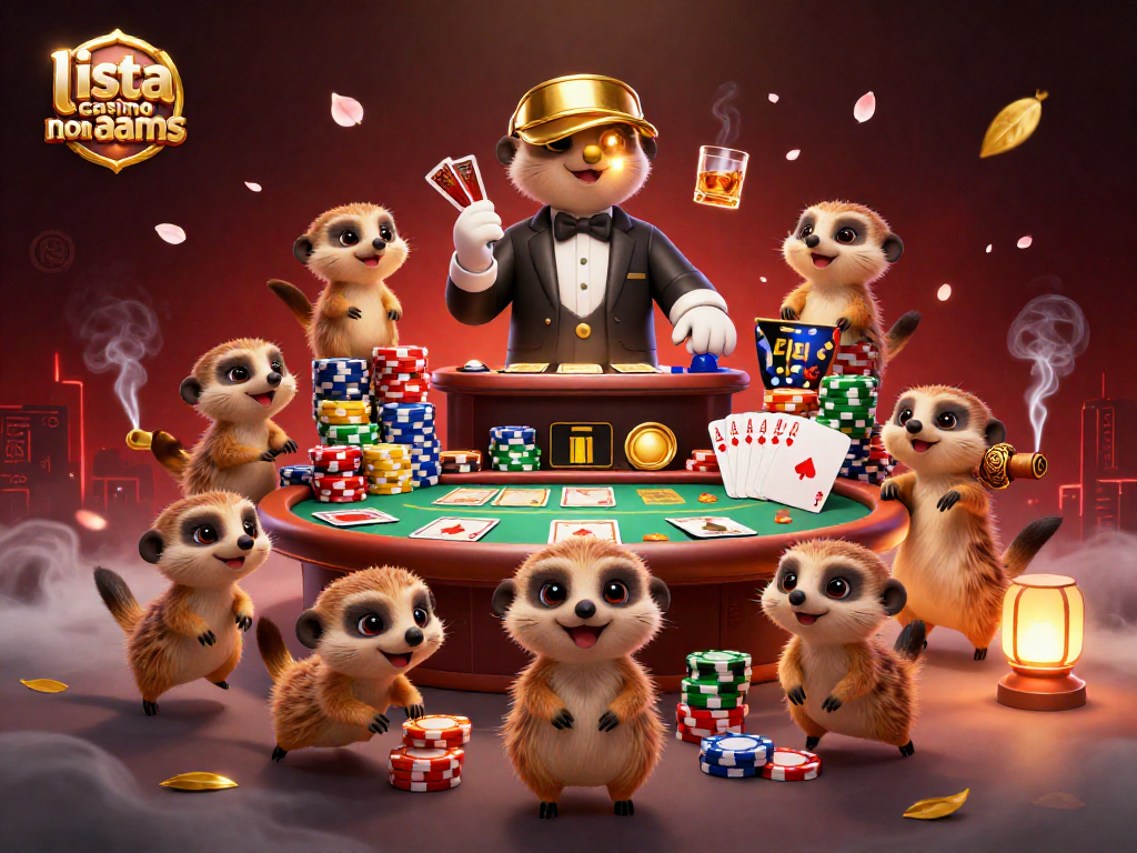 Vivi l'azione di un'operazione di casinò con suricati in un'illustrazione 3D lista casinò non AAMS