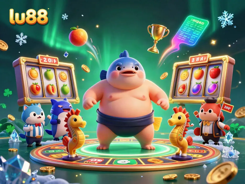 Experience thrilling gameplay at lu88 with vibrant slot games, a charismatic blowfish, and engaging underwater elements.