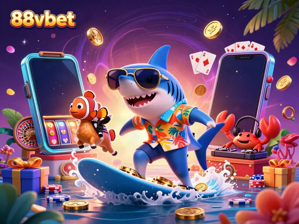 Experience the thrill of gambling at 88vbet with vibrant characters and gaming elements.